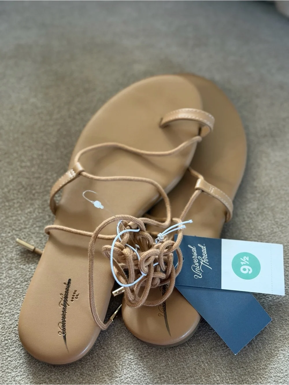 Universal Thread Tan Lace-Up Gladiator Sandals